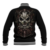 Unveiling the Mechanical Skull Baseball Jacket Cybernetic Enigma - Wonder Print Shop
