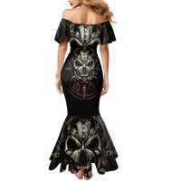 Unveiling the Mechanical Skull Mermaid Dress Cybernetic Enigma - Wonder Print Shop