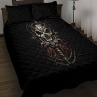 Unveiling the Mechanical Skull Quilt Bed Set Cybernetic Enigma - Wonder Print Shop