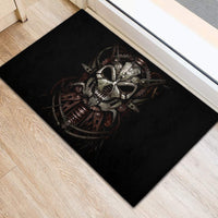 Unveiling the Mechanical Skull Rubber Doormat Cybernetic Enigma - Wonder Print Shop