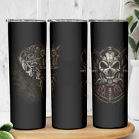 Unveiling the Mechanical Skull Skinny Tumbler Cybernetic Enigma - Wonder Print Shop