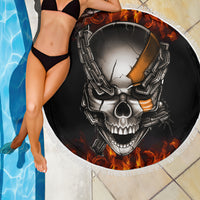 Metal Skull Beach Blanket Infernal Chains in Fiery Abyss - Wonder Print Shop