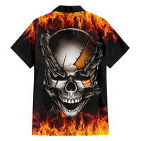 Metal Skull Hawaiian Shirt Infernal Chains in Fiery Abyss - Wonder Print Shop