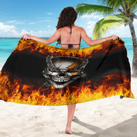 Metal Skull Sarong Infernal Chains in Fiery Abyss - Wonder Print Shop