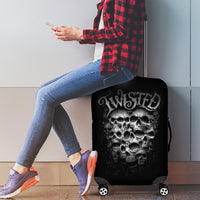 Skull Luggage Cover Twisted Head Skull - Wonder Print Shop