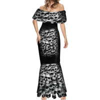 Skull Mermaid Dress Twisted Head Skull - Wonder Print Shop