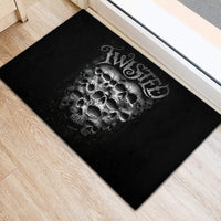 Skull Rubber Doormat Twisted Head Skull - Wonder Print Shop