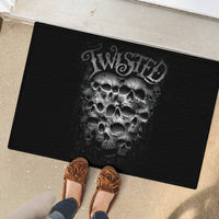 Skull Rubber Doormat Twisted Head Skull - Wonder Print Shop