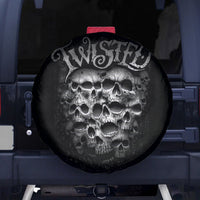 Skull Spare Tire Cover Twisted Head Skull - Wonder Print Shop