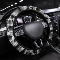 Skull Steering Wheel Cover Twisted Head Skull - Wonder Print Shop