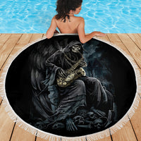 Skull Beach Blanket Musician Of Death - Wonder Print Shop