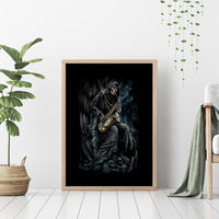 Skull Canvas Wall Art Musician Of Death - Wonder Print Shop