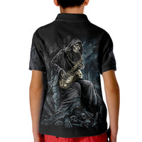Skull Kid Polo Shirt Musician Of Death - Wonder Print Shop