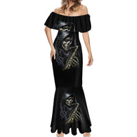 Skull Mermaid Dress Musician Of Death - Wonder Print Shop