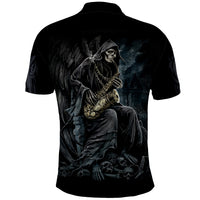 Skull Polo Shirt Musician Of Death - Wonder Print Shop