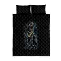 Skull Quilt Bed Set Musician Of Death - Wonder Print Shop