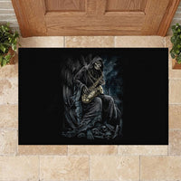 Skull Rubber Doormat Musician Of Death - Wonder Print Shop