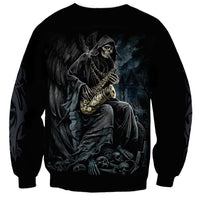 Skull Sweatshirt Musician Of Death - Wonder Print Shop