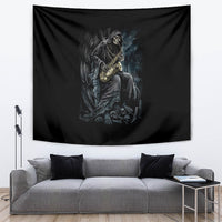 Skull Tapestry Musician Of Death - Wonder Print Shop