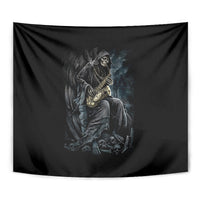 Skull Tapestry Musician Of Death - Wonder Print Shop