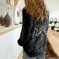 Skull Women Casual Shirt Musician Of Death - Wonder Print Shop