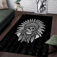 Skull Area Rug Chief Skeleton - Wonder Print Shop