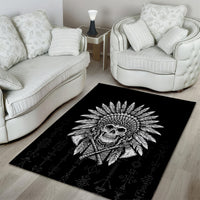 Skull Area Rug Chief Skeleton - Wonder Print Shop