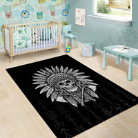 Skull Area Rug Chief Skeleton - Wonder Print Shop