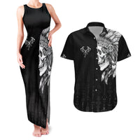 Skull Couples Matching Tank Maxi Dress And Hawaiian Shirt Chief Skeleton - Wonder Print Shop