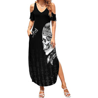 Skull Summer Maxi Dress Chief Skeleton - Wonder Print Shop