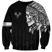 Skull Sweatshirt Chief Skeleton - Wonder Print Shop