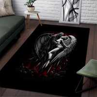 Skull Area Rug Death Angel In Love - Wonder Print Shop