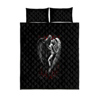 Skull Quilt Bed Set Death Angel In Love - Wonder Print Shop
