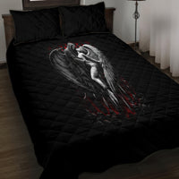 Skull Quilt Bed Set Death Angel In Love - Wonder Print Shop