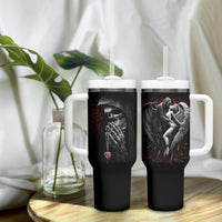Skull Tumbler With Handle Death Angel In Love - Wonder Print Shop