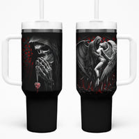 Skull Tumbler With Handle Death Angel In Love - Wonder Print Shop