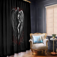 Skull Window Curtain Death Angel In Love - Wonder Print Shop