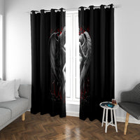 Skull Window Curtain Death Angel In Love - Wonder Print Shop