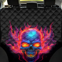 Skull Back Car Seat Cover Purple Skull Fire - Wonder Print Shop