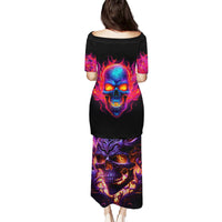 Skull Puletasi Purple Skull Fire - Wonder Print Shop
