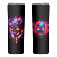 Skull Skinny Tumbler Purple Skull Fire - Wonder Print Shop