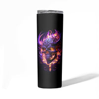 Skull Skinny Tumbler Purple Skull Fire - Wonder Print Shop
