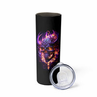 Skull Skinny Tumbler Purple Skull Fire - Wonder Print Shop