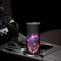 Skull Skinny Tumbler Purple Skull Fire - Wonder Print Shop