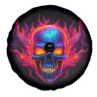 Skull Spare Tire Cover Purple Skull Fire - Wonder Print Shop