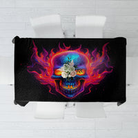 Skull Tablecloth Purple Skull Fire - Wonder Print Shop
