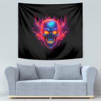 Skull Tapestry Purple Skull Fire - Wonder Print Shop