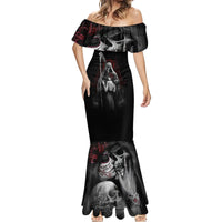 Skull Mermaid Dress Death Angel And Da de Muertos Girl - Wonder Print Shop