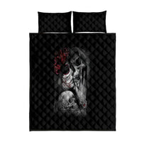 Skull Quilt Bed Set Death Angel And Da de Muertos Girl - Wonder Print Shop