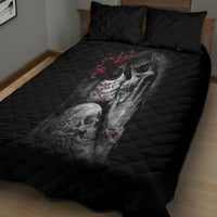 Skull Quilt Bed Set Death Angel And Da de Muertos Girl - Wonder Print Shop